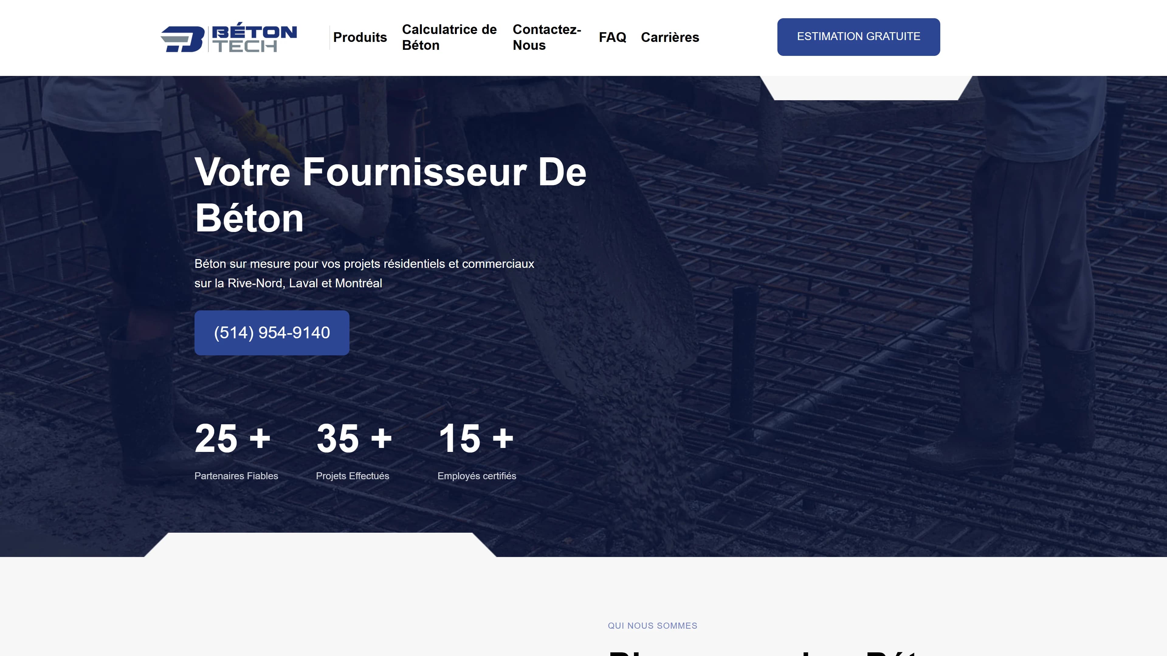 BetonTech public website screenshot